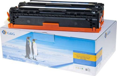 G&G Toner Cartridge 2er-Pack Schwarz kompatibel mit HP 125A, 128A, CB540A, CE320A mit 2200 Seiten Reichweite - Bild 1
