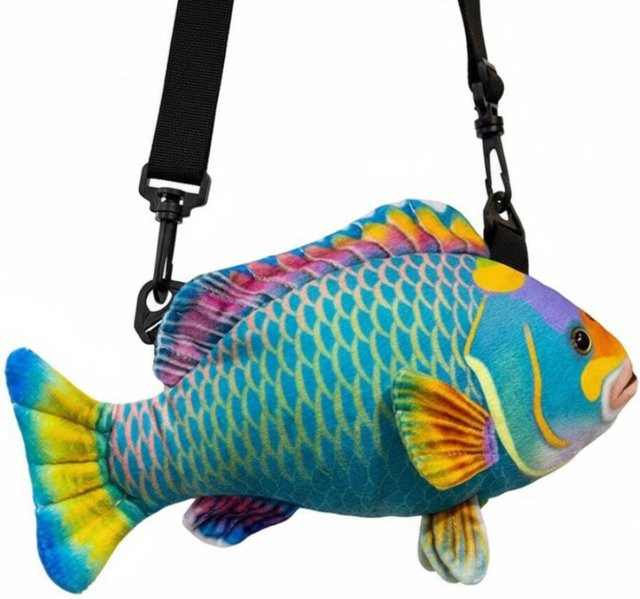 Binchi Fitness Ozean Tier Fisch Plüschtier Tasche, ab 7 Jahren - Bild 1