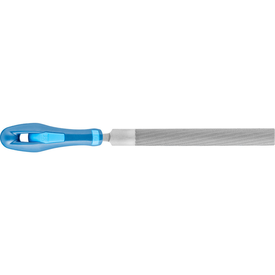 PFERD Werkstattfeile Halbrund mit Ergonomie-Feilenheft in Blau, Hieb 1, Länge: 150 mm - Bild 2