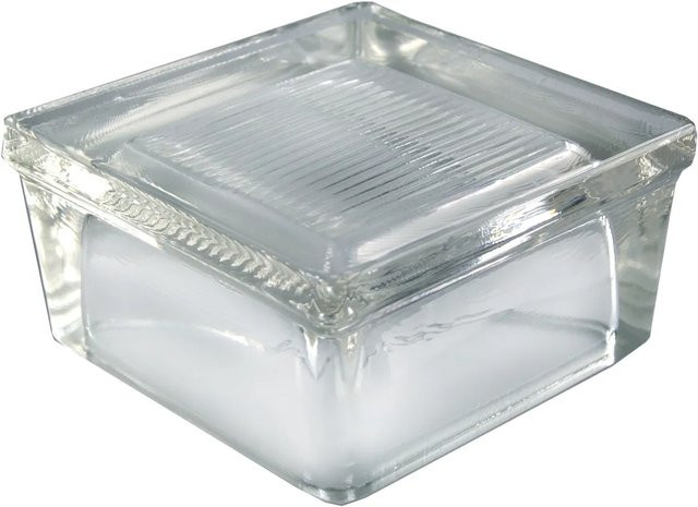 Fuchs Design Betonglas Vollsicht Geriffelt in Transparent, B/T/H: 12 x 12 x 6 cm - Bild 1