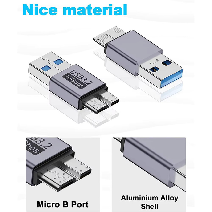 Samsung USB C auf Micro B Adapter in Grau für externe Festplatten und Laptops - Bild 2