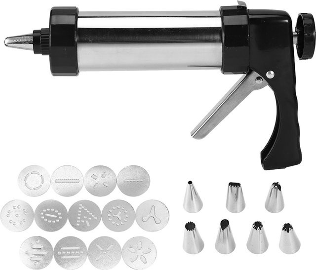 CosyHome Keksausstecher Set aus Edelstahl und Kunststoff in Grau, Silber und Schwarz für DIY Kuchendekoration - Bild 1