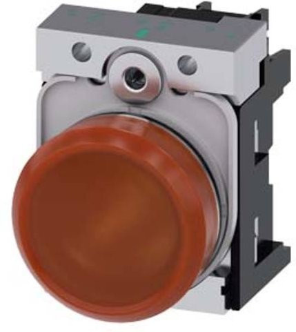 Siemens Leuchtmelder 3SU1152-6AA00-1AA0 in Rot und Bernstein aus Metall - Bild 1
