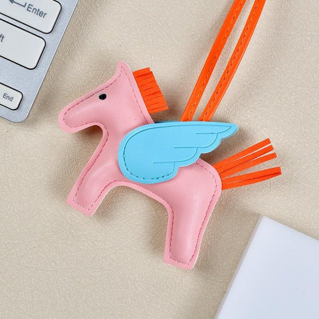 Schlüsselanhänger Pegasus-Pony, Leder, Blue, Unisex - Bild 1