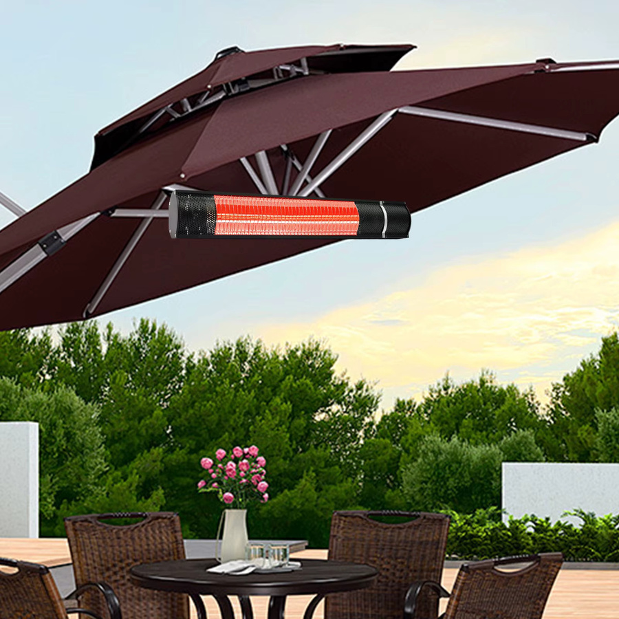 Bymaocar Infrarot-Außenheizung in Schwarz mit Fernbedienung zur Wandmontage für Terrasse und Restaurant - Bild 2