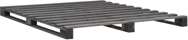 vidaXL Palettenbett aus Kiefer Massivholz in Grau, B/T/H: 180 x 200 cm - Bild 1