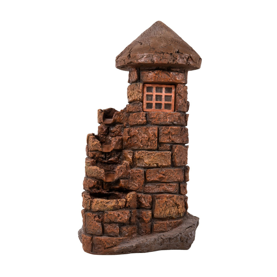 DELUKE Brunnen MARTIN in Stein-Optik aus Kunststoff, Farbe Braungrau, B/T/H: 68 x 39 x 33 cm - Bild 2