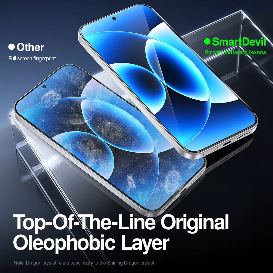 SmartDevil gehärtete Glasfolie für Xiaomi 17 Pro Max Mi 15 14, transparenter Displayschutz inklusive Kit zur automatischen Staubentfernung - Bild 2