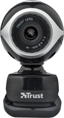 Trust Exis Webcam Schwarz/Silber mit 0,3 MP und 640 x 480 Pixeln via USB 2.0
