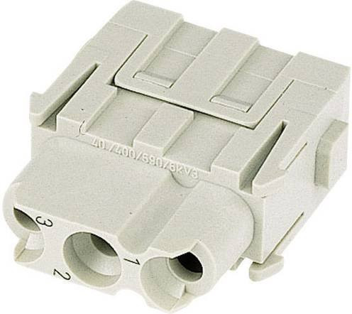 Harting Han C-Modul 3 Buchseneinsatz PE Crimpen, Grau, 09140033102 - Bild 1