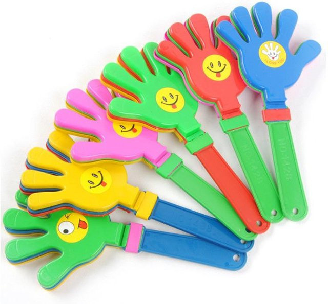 Global Finds Handklapper, rot, 28cm - Bild 1