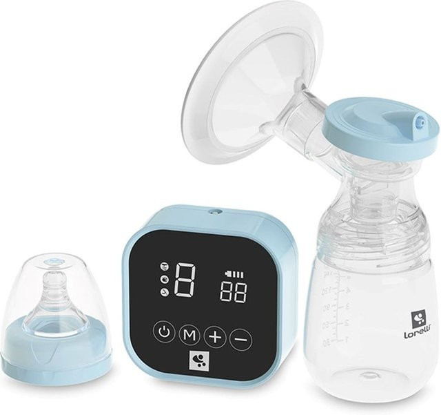 Lorelli Elektrische Milchpumpe Lea in Blau mit 180 ml Fassungsvermögen, Timer, LED-Anzeige, 4 Modi und 9 Vakuumstufen - Bild 1