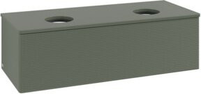 V&B Waschtischunterschrank Antao mit Frontstruktur und Beleuchtung in Grau, B/T/H: 120 x 50 x 50 cm - Bild 1