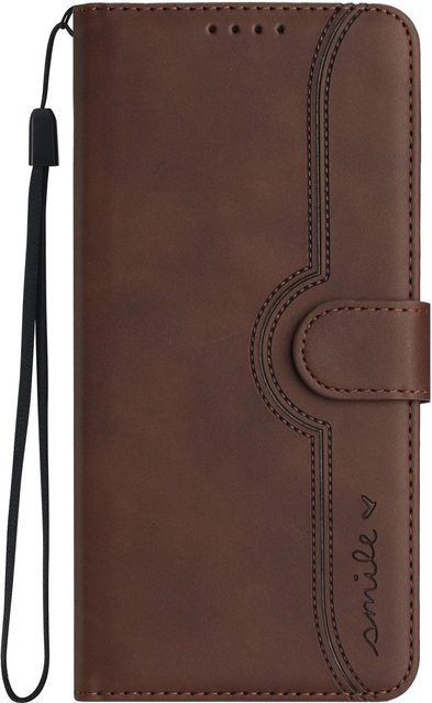 Leder Klapphülle für OnePlus mit Kartenfach in Braun - Bild 1
