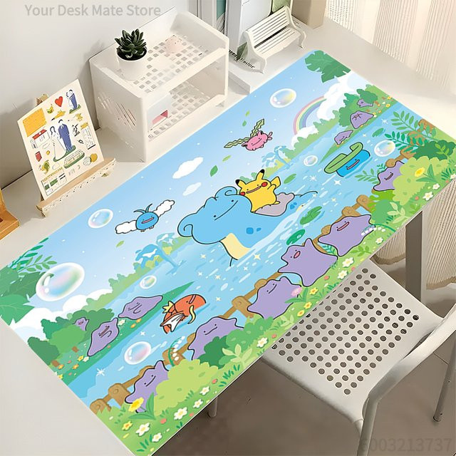 Potdemiel Kawaii Gaming-Mauspad mit Cartoon-Pokemon-Design in Multicolour - Bild 1