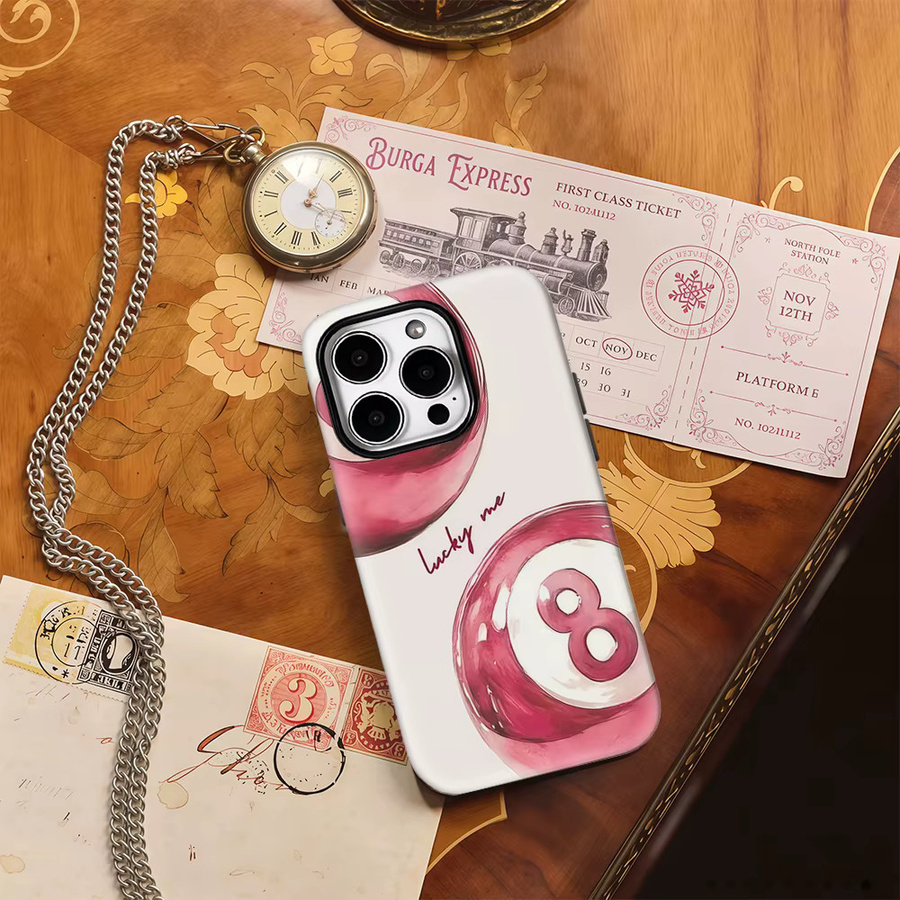 Lucky 8 Balls Handyhülle für iPhone 17 Pro Max Plus 16 15 14 13 12 11 mit doppelschichtiger Rückseite - Bild 2