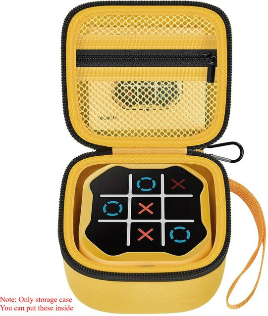 Schutzhülle kompatibel mit GiiKER Tic Tac Toe Bolt 3-in-1 Handheld Puzzle Spielekonsole in Schwarz und Gelb - Bild 1