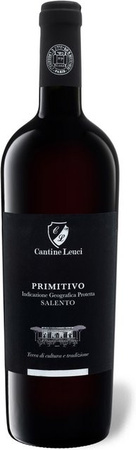 Cantine Leuci Primitivo Salento IGP trocken koscher Rotwein 2022 0,75 l