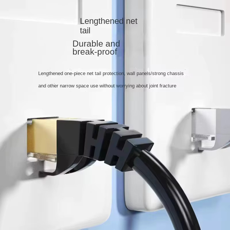 Cat6 Ethernet-Kabel mit RJ45-Stecker für LAN-Netzwerkverbindungen und IP-Sicherheit, Schwarz - Bild 5