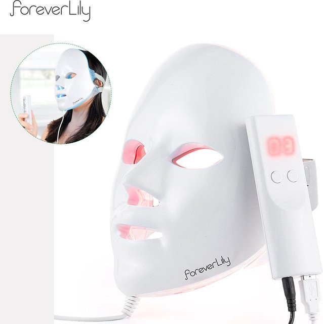 foreverlily Gesichts-LED-Maske, 7 Farben, Unisex - Bild 1