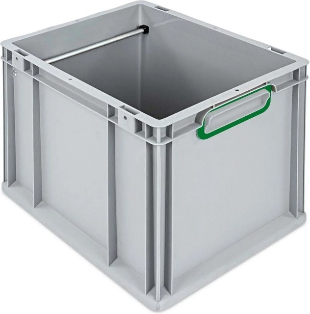 PROREGAL Hängeregisterbox Nextgen Eurobox Transportbox mit Griffen, Grün-Grau, H x B x T: 32 x 30 x 40 cm - Bild 1