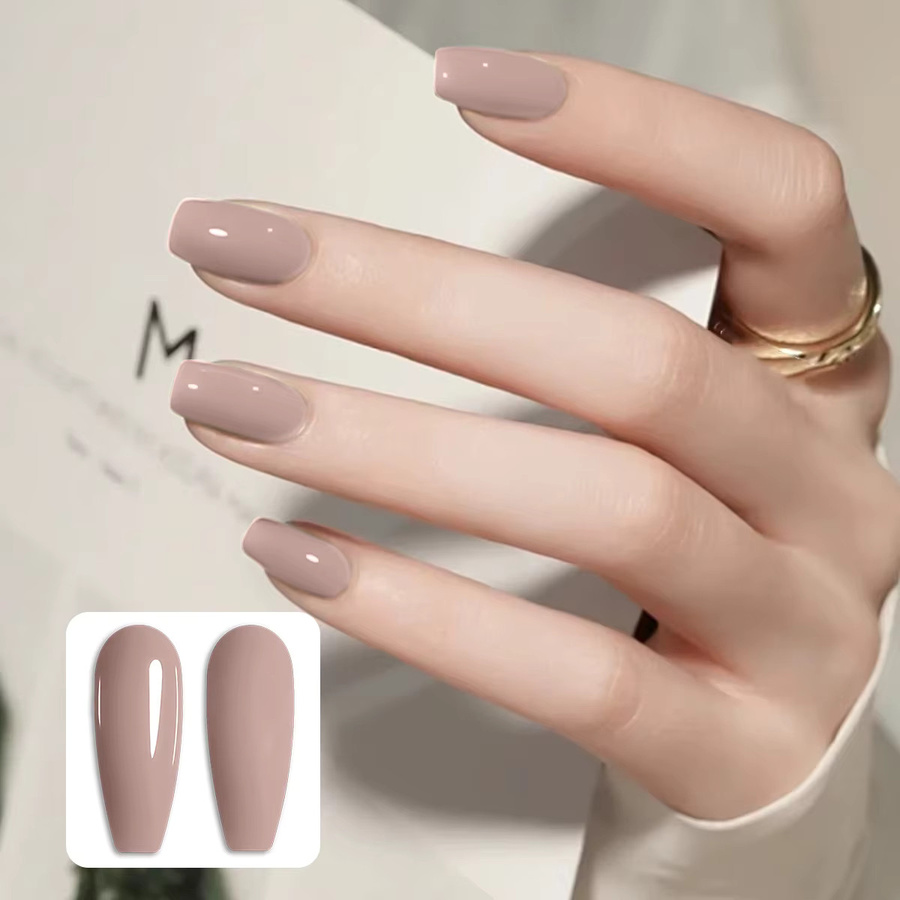 Faandin Nude Color Series Solid Gel Nagellack-Set, 12 Stück, Glänzend - Bild 3