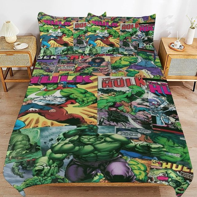 Flylo Hulk Bettwäsche Set 3-teilig aus Mikrofaser, Multicolor, B/H: 228 x 228 cm - Bild 1