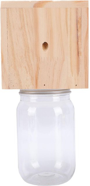 Wetterfester hängender Bienenfänger aus Holz von Fishine in Weiß und Transparent - Bild 1