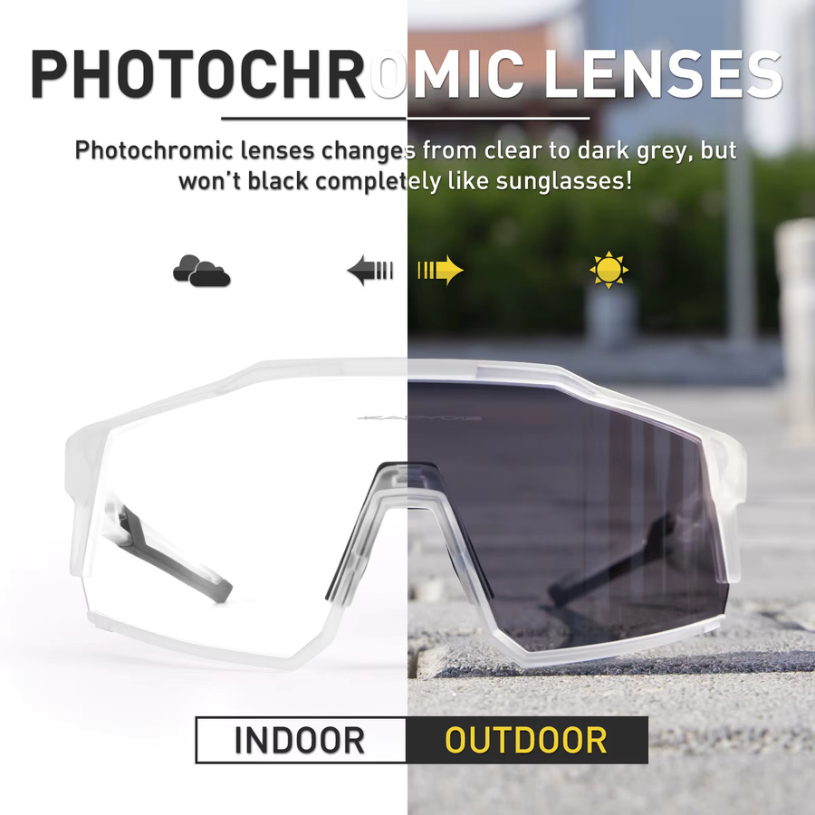KAPVOE Sportsonnenbrille, Photochrome, Unisex, Kunststoff - Bild 3