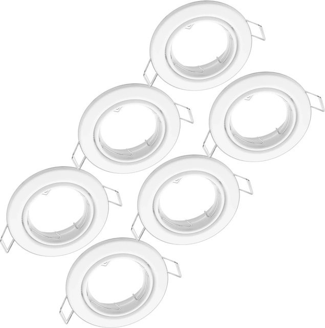 Oktaplex 6er Set Dijon Deckeneinbaustrahler schwenkbar in Chrom für LED-Module GU10 - Bild 1