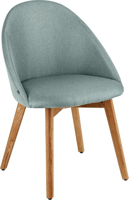 VEGA Polsterstuhl Alwin 2er Pack, Sitz hellblau, Gestell Eiche Natur, B/T/H: 56 x 50 x 83 cm - Bild 1