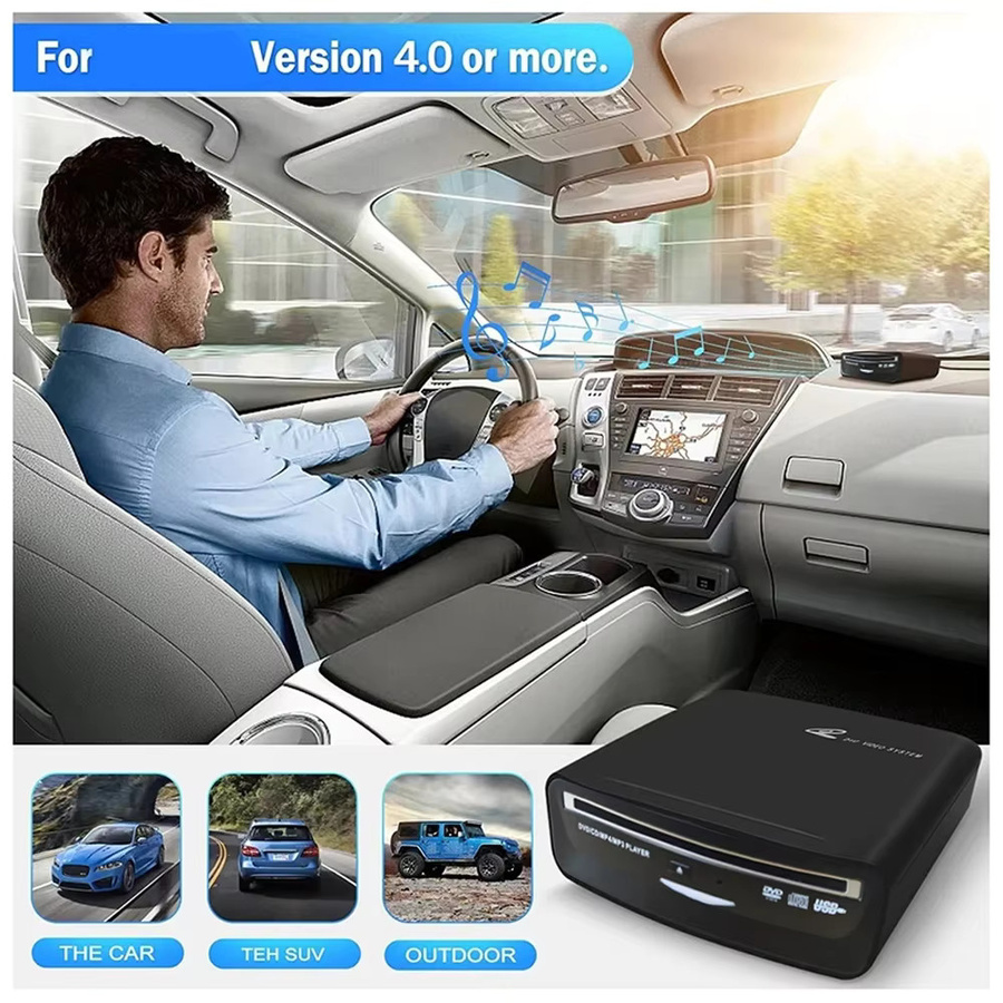 Mullmedia Externer Auto-CD-Player mit Bluetooth für Tesla Model 3 2019–2021, MP5, LED-TV und PC, Schwarz - Bild 4