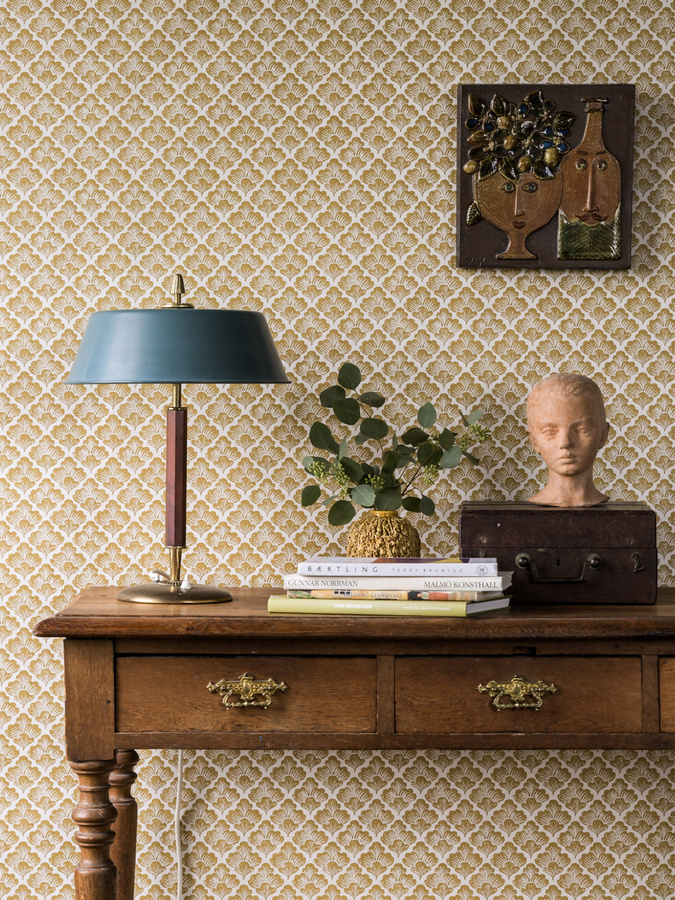Von Brömssen Långelid Wallpaper Laura Botanisches Design in Golden Yellow - Bild 1