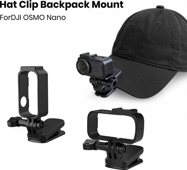 DJI Osmo Nano Quick Release Sport Hut Clip Halterung in Schwarz - Bild 1