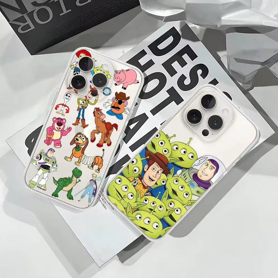 Mesuca Transparentes Handycase im Cartoon Toy Story Design für iPhone 11 bis iPhone 17 Pro Max Plus und weitere Modelle - Bild 2