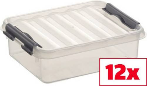 Helit Aufbewahrungsbox Sunware Q-line Transparent 1l 12er Set B/H/T: 15,0 x 6,0 x 20,0 cm - Bild 1
