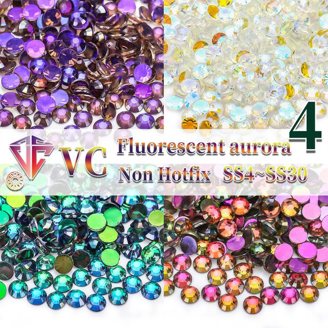 VC Strass Kristall Flatback Steine, Rosen, grüner Glanz, Nail Art - Bild 1