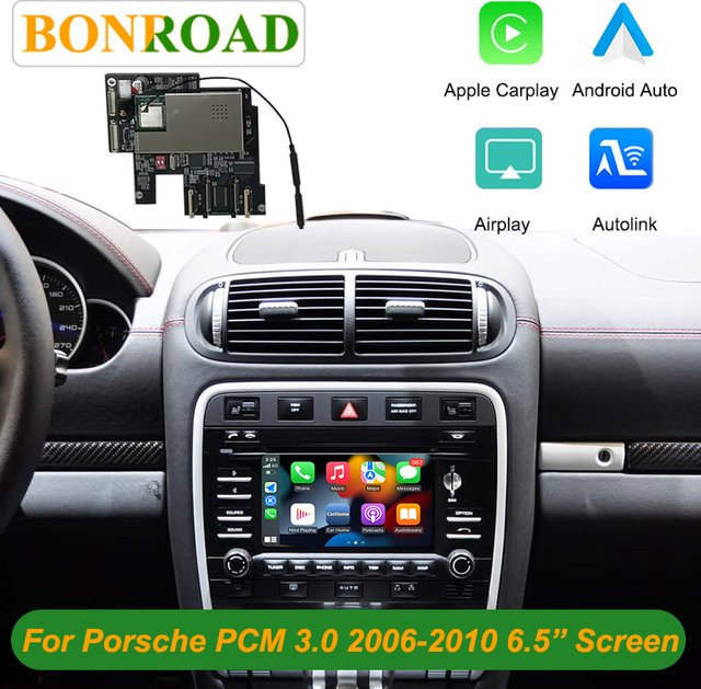 Bonroad Wireless CarPlay und Android Auto Upgrade Decoder Box für Porsche PCM 3.0 Systeme, Cayenne, Boxster, Cayman, 911, Farbe: Schwarz - Bild 1