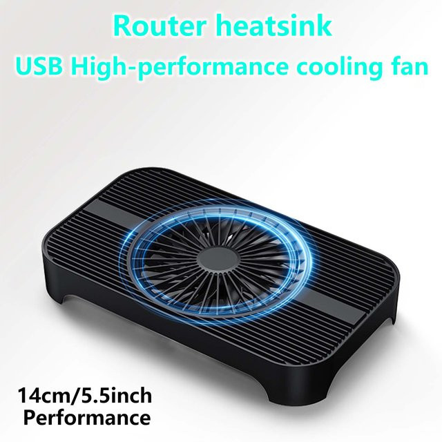 OUYUANSU Tragbarer USB-Lüfter in Schwarz für Netzwerkgeräte, Router und Konsolen, 5 V, leise Kühlung - Bild 1