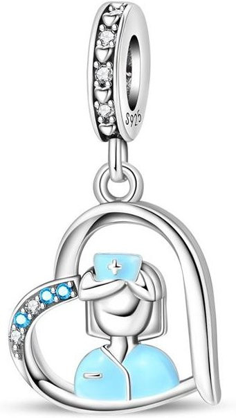 Charm 925 Silber, Perlen, Zirkonia, Damen - Bild 1