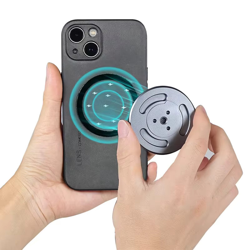 Magnetischer Schnellverschluss-Telefonringhalter mit MagSafe-Adapter für DJI OM7, DJI OM6, Zhiyun Crane 4 und Weebill 3E in Schwarz oder Grau - Bild 2