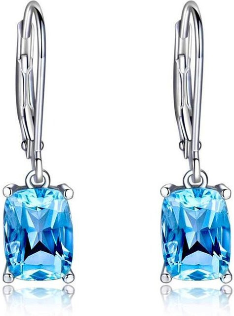 Yiran Jewelry Ohrringe, Zirkonia, Blau, Kupfer, Silber, Damen - Bild 1