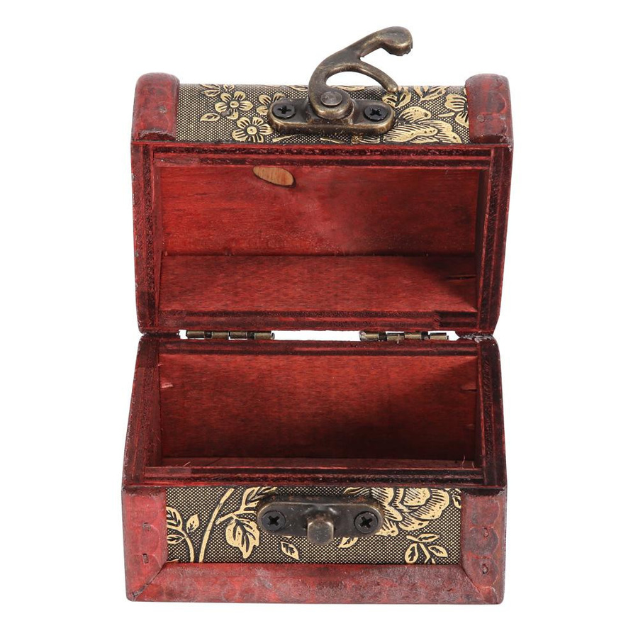 Shoemst Holzaufbewahrungsbox im Vintage-Stil in Braun zur Dekoration von Schmuck oder Süßigkeiten - Bild 2