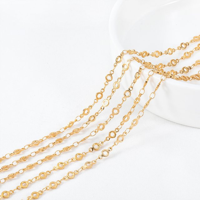 MOONMADE Skelett-Kleinkreiskette Edelstahl, 1 Meter, Unisex - Bild 1