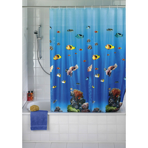 WENKO Duschvorhang Ocean mit Unterwasserwelt Motiv in Mehrfarbig, B/H: 180 x 200 cm - Bild 2