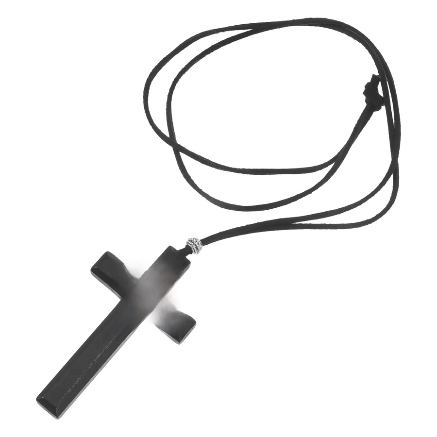 Kreuz Anhänger, Holz, Lange Kette, Unisex - Bild 1