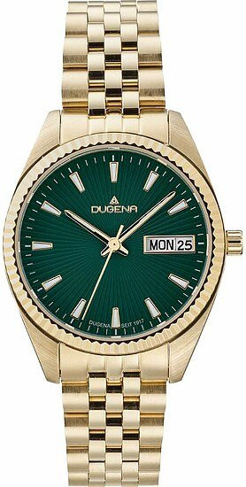 Dugena Damenuhr Venetia, Quarz, Edelstahl, Grün, 34 mm, 10 ATM - Bild 1