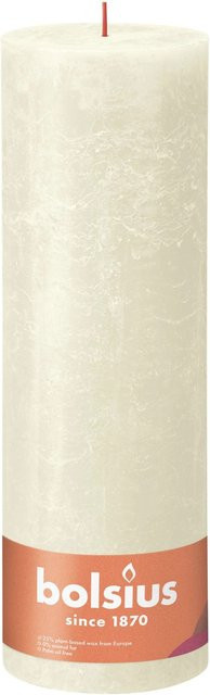 Bolsius Rustik-Kerze Shine Stumpenkerze in Beige und White, Höhe: 30 cm, Durchmesser: 10 cm - Bild 1