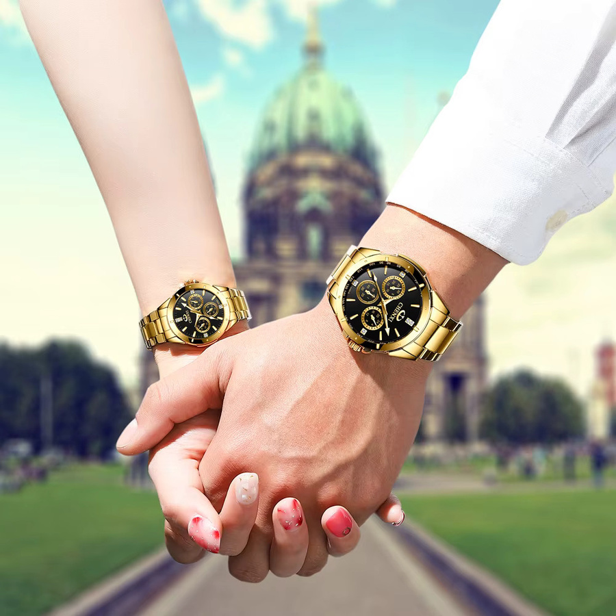CHENXI Armbanduhr, Quarz, Edelstahl, Gold, Herren - Bild 4