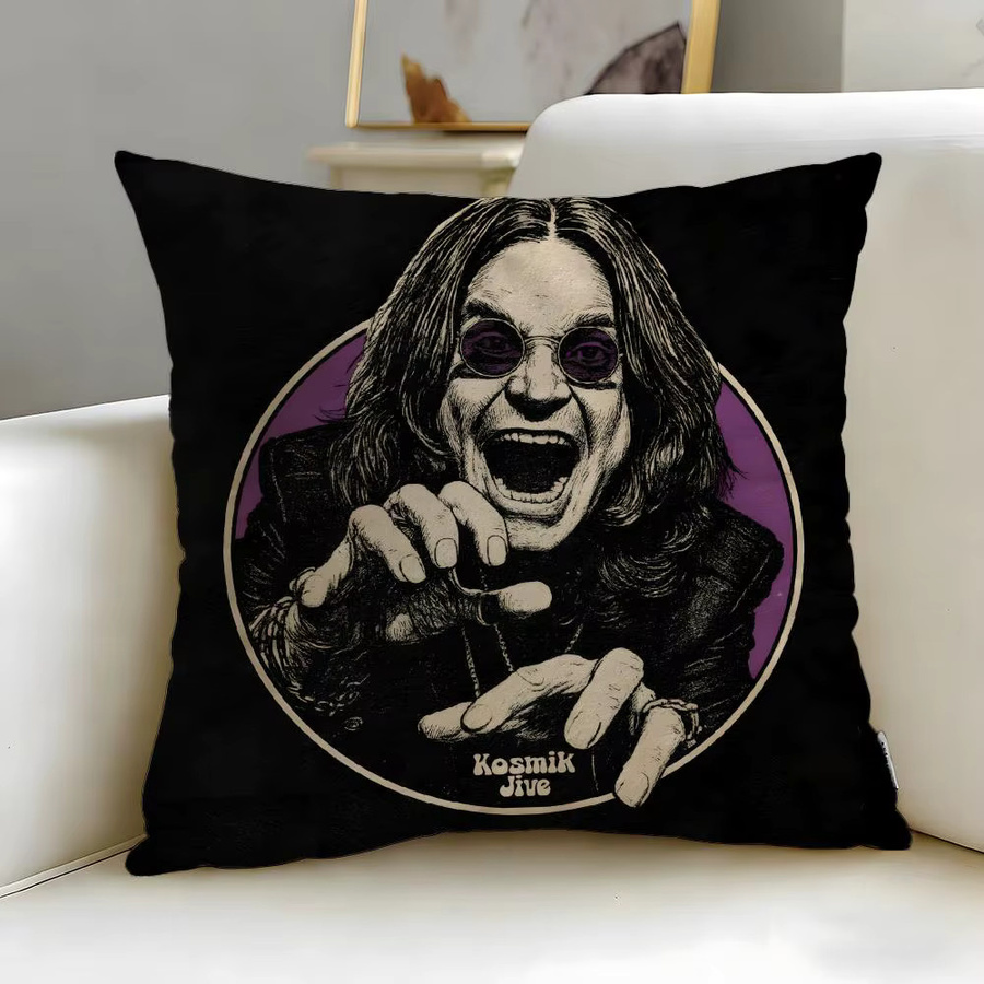 Singer Kissenbezug Ozzy Osbourne, quadratisch, Schwarz, 30 x 30 cm - Bild 3